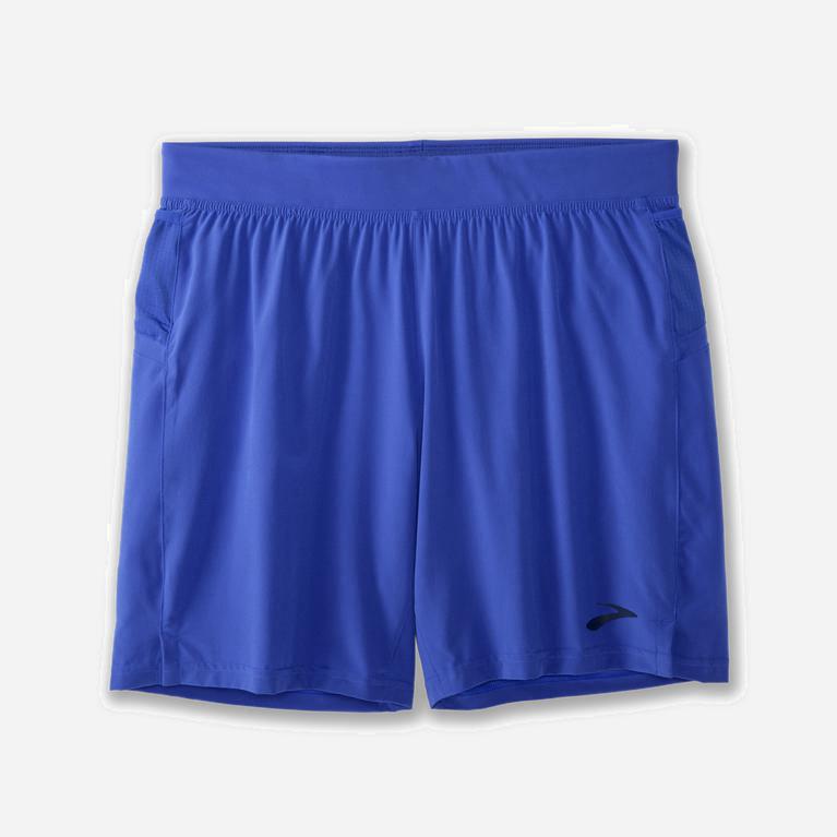 Brooks Sherpa 7 2-In-1 Mens Running Shorts - Amparo Blue - Philippines (723591AJQ)